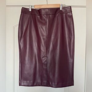 Ann Taylor Deep Burgundy Pencil Skirt